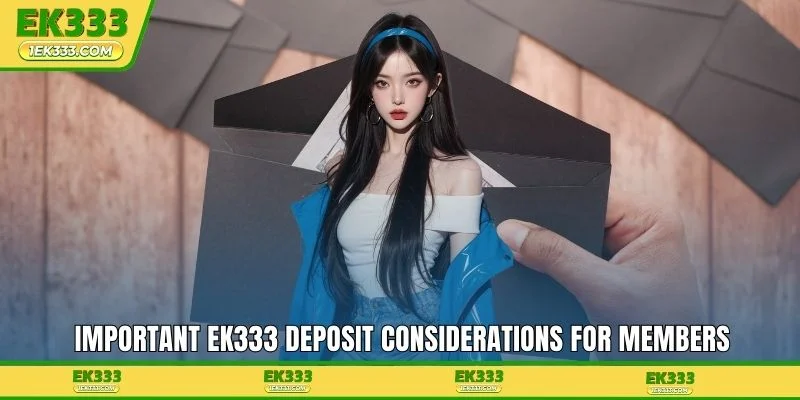 Important EK333 deposit considerations for members